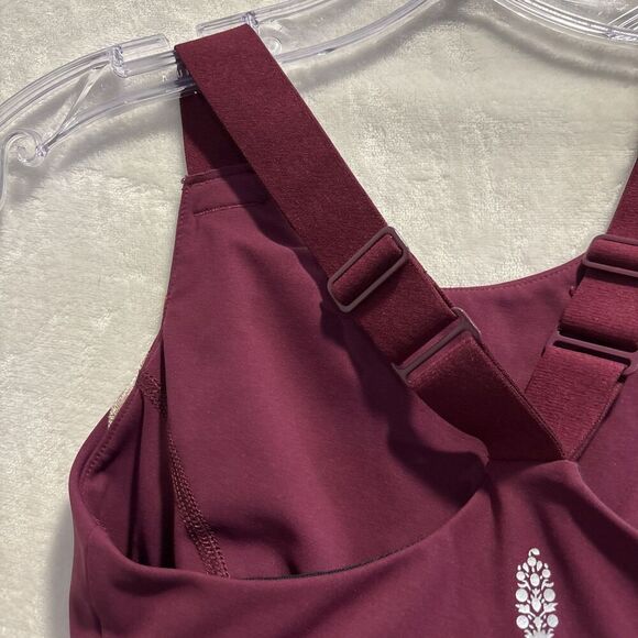 Free People Movement Freestyle Sports Bra Maroon Size Small Gym Running Workout - Picture 7 of 13